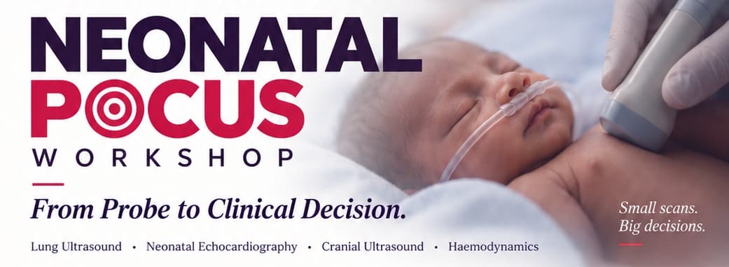Neonatal POCUS Workshop — From Probe to Clinical Decision. Lung Ultrasound, Neonatal Echocardiography, Cranial Ultrasound, Haemodynamics.
